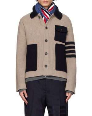 Thom Browne Workmans Virgin-Wool Jacket - Grey