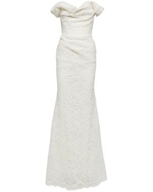 Vivienne Westwood Bridal Nova Cora Off-Shoulder Lace Gown - White