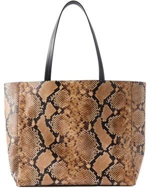 Nili Lotan Animal-Print Leather Tote - Brown