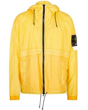 Stone Island Hooded Jacket - Yellow