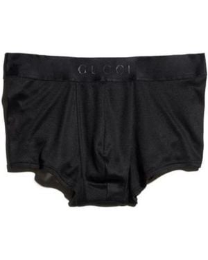 Gucci Light Silk-Jersey Printed Trunks - Black