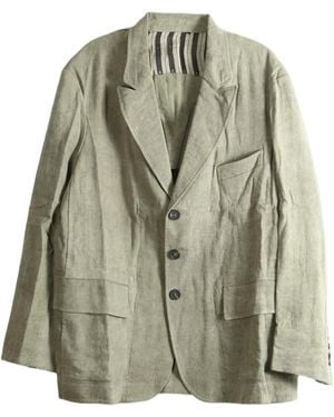 Ziggy Chen Jacquard Three Buttoned Jacket - Green