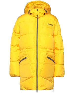 Ganni Plain Color Shell Jacket - Yellow