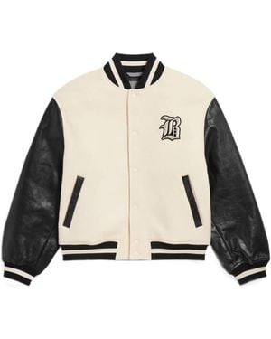 Balenciaga Nba Collaboration Varsity Jacket - Natural