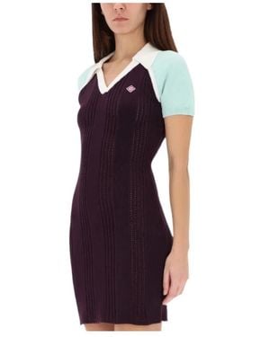 CASABLANCA Short-Sleeved Dress - Purple
