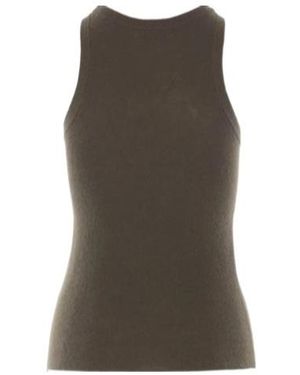 Co. Ribbed-Knit Trim Vest - Green