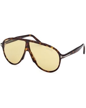 Tom Ford Eyewear Oversized Pilot Frame Sunglasses - Metallic