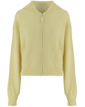 Allude Hooded Zip-Up Jumper - Yellow