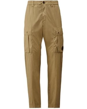C.P. Company Casual Trousers With Belt Loops - Natural