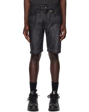 WOOYOUNGMI Faded Denim Shorts - Black