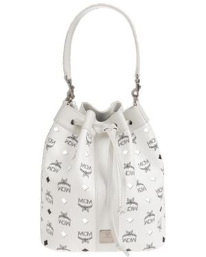 MCM Drawstring Shoulder Bag - White