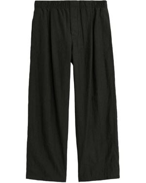 Our Legacy Leisure Relaxed Elastic-Waist Trousers - Black