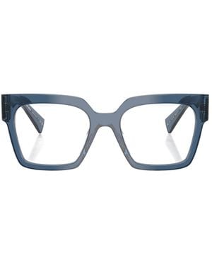 Miu Miu Eyewear Square Frame Full Rim Glasses - White
