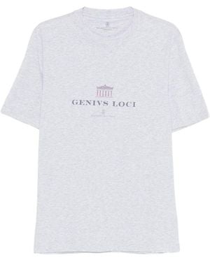 Brunello Cucinelli Graphic-Print T-Shirt - White