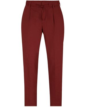 BOSS Drawstringwaist Pleated Trousers - Red