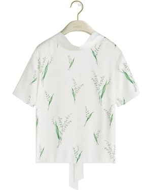 Dior Blouse With Tied Collar - White