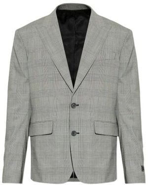 Balmain Lapel Collar Long-Sleeved Blazer - Gray