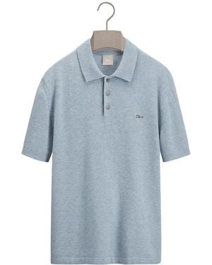 Dior Polo Shirt With Embroidery, Regular Fit - Blue