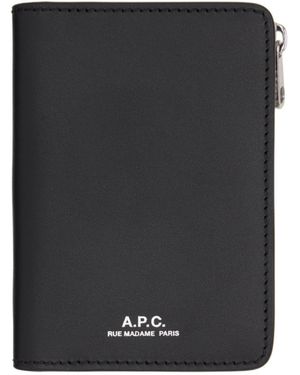 A.P.C. Stefan Zip Card Holder - Black
