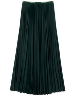Lacoste Long Pleated Elasticated Waist Skirt - Green