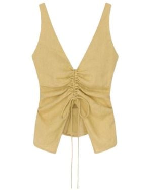 Nanushka Linen Drawstring Top - Multicolor