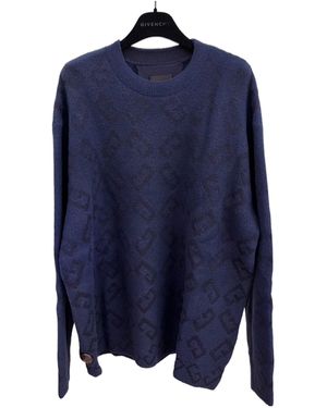 Givenchy Monogram Knitted Jumper - Blue