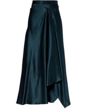 ROKSANDA Asha Asymmetric Silk Satin Maxi Skirt - Blue