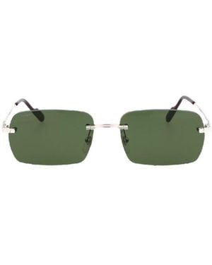 Cartier Rectangle Framed Sunglasses - Green