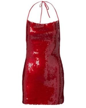 David Koma Sequined Minidress - Red