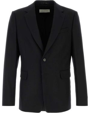 Dries Van Noten Single Breasted Tailored Blazer - Black