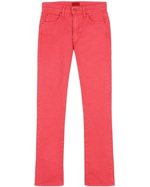 Mother Button Detailed Skinny Jeans - Red