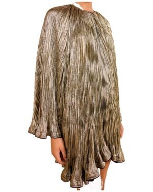Ulla Johnson Satin Bell Sleeve Dress - Natural