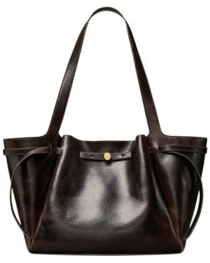 Tory Burch Romy Distressed Tote - Black