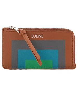 Loewe Nappa Leather Coin Card Holder - Blue