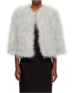 Yves Salomon Short Feather Jacket - Gray