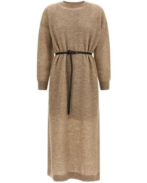 Brunello Cucinelli 'Sparkling' Dress - Natural