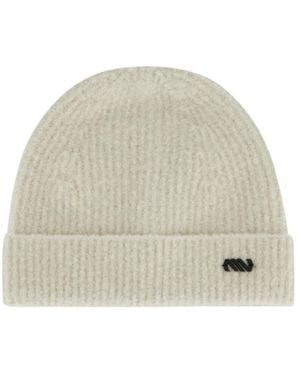 Massimo Osti Studio Ribbed Beanie Hat - White