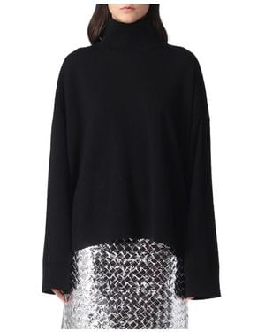 Bottega Veneta High Neck Knitted Jumper - Black