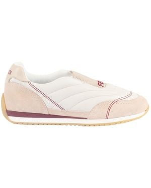 Fendi Embroidered-Logo Slip-On Sneakers - Pink