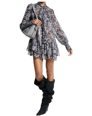 Michael Kors Printed Casual Mini Skirt - Gray