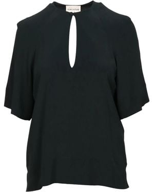 Semicouture Keyhole-Neckline Top - Black