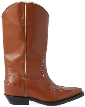 Chloé Chloé Nelie Cowboy Boots - Brown