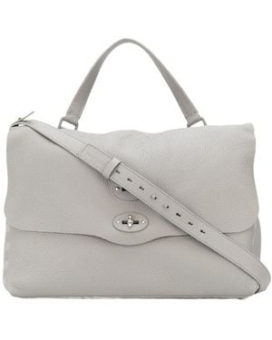 Zanellato Logo Shoulder Bag - Grey