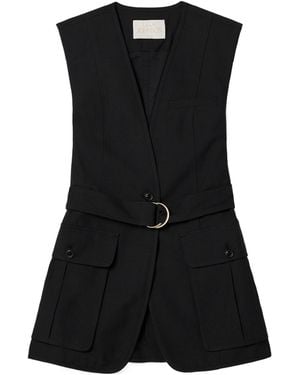 Ulla Johnson Lyocell-Blend Twill Vest - Black