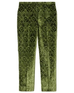 Burberry Baroque Velvet Tailored Pants - Green