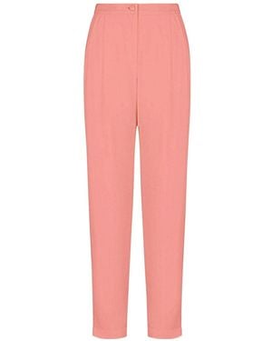 Emporio Armani Peach Highwaisted Tapered Trousers - Pink