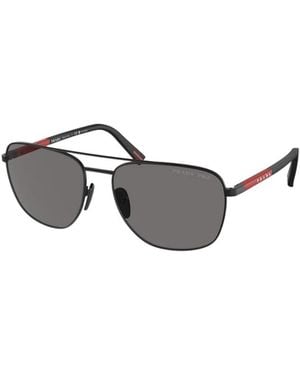 Prada Linea Rossa Prada Eyewear Aviator Sunglasses - Metallic