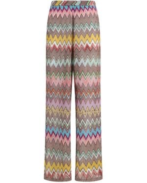 Missoni Viscose Blend Trousers - White