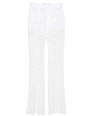 GIUSEPPE DI MORABITO Lace Pants - White