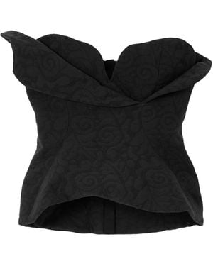 Mara Hoffman Bandeau Layered Bustier Top - Black